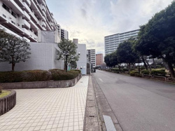 道路沿いに位置し開放感のある景色が広がっています。周辺には植栽が整えられており歩道も広く設計されています。周囲の建物と調和したデザインが特徴です。敷地内の動線もスムーズです。