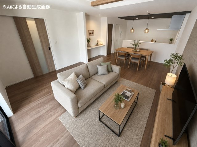 ※家具はCGです キッチン横のパントリーをはじめ各所に収納充実！家事動線や生活動線に優れた配置です♪