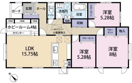 【平屋×充実収納】趣味も家事もあきらめない。こだわりを詰め込んだ3LDK。