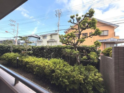 緑豊かな植栽が広がる現地からの眺望です。目の前に広がる木々が季節の移ろいを感じさせます。住宅街に面しているため開放感があります。視界を遮る高い建物がなく落ち着いた雰囲気です。