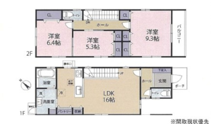 全居室収納付の機能的な間取り。パントリーや床下収納など適材適所の収納により室内をすっきりと保てます。