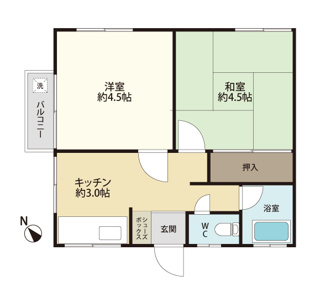 2K、価格580万円、専有面積29.29㎡