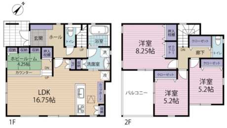 全居室にクローゼットを備え、さらに廊下収納や玄関周りの収納も充実しています。