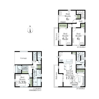 3990万円、4LDK、土地面積72.05m2、建物面積116.64m2
全居室に収納スペースが確保されているため、生活感をおさえたインテリアにも対応可能♪